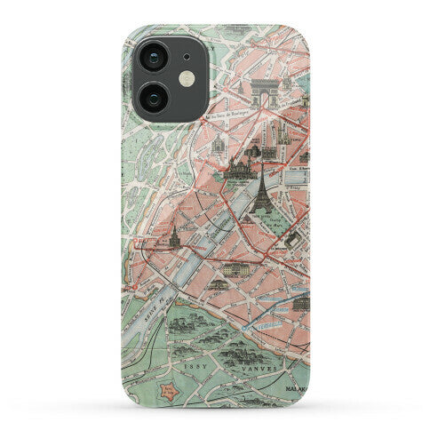 Vintage Paris Map Phone Case